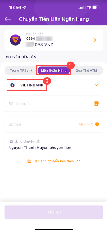 Muốn thanh toán tiền học qua ngân hàng Vietinbank thì làm thế nào ...